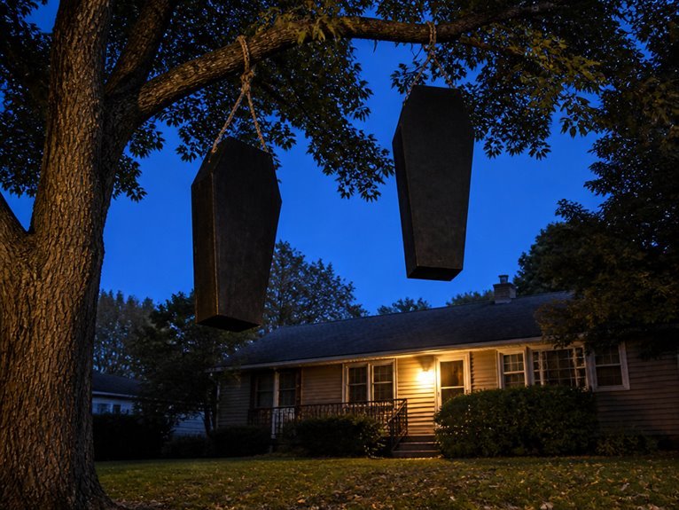 hanging coffins create atmosphere