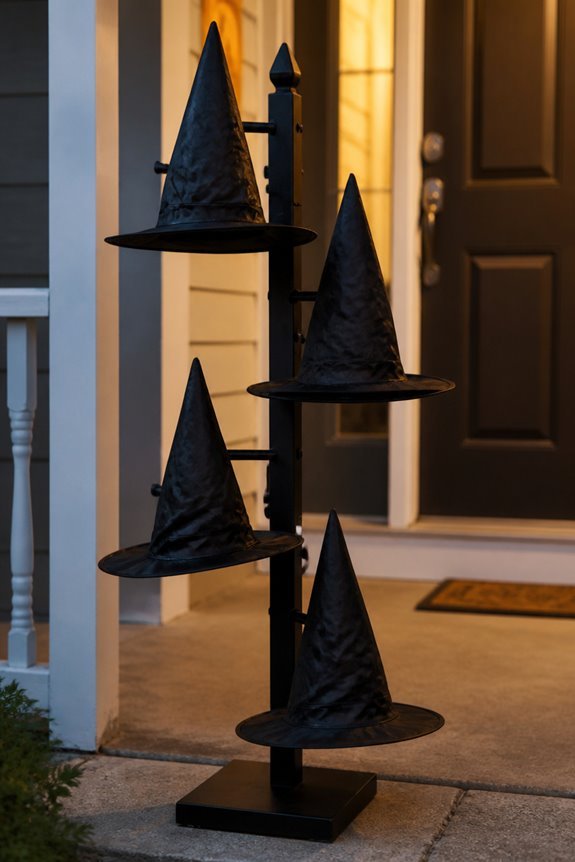 hats display witch decor