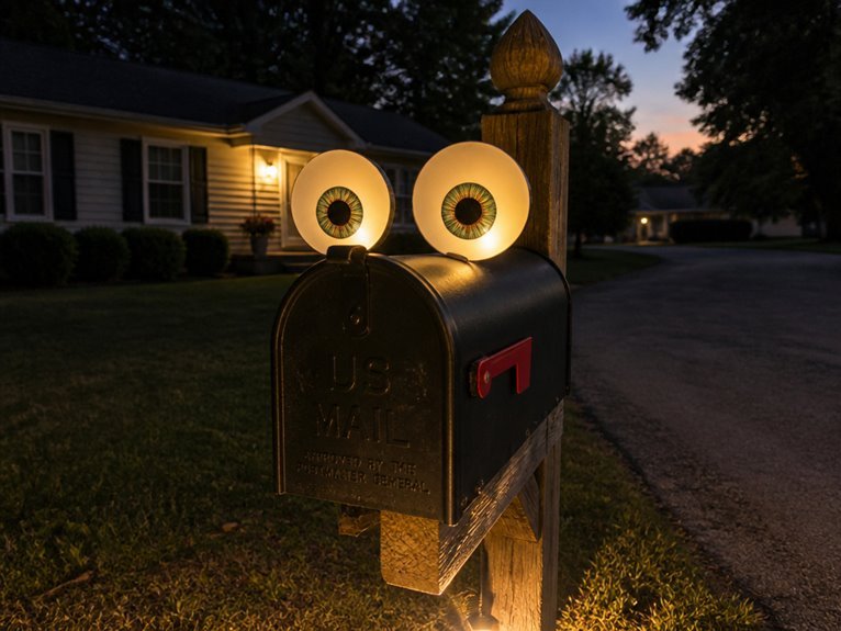 haunted mailbox eye decorations