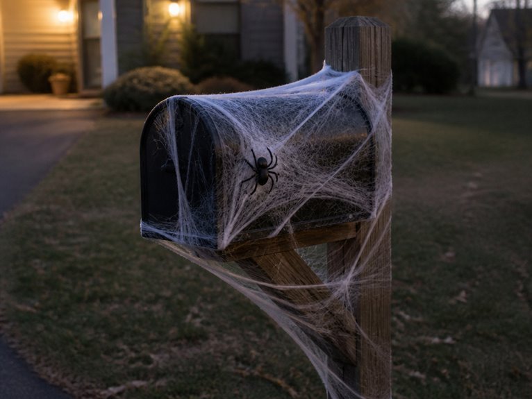 haunted mailbox spider decoration