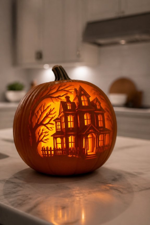 haunted mansion carving design