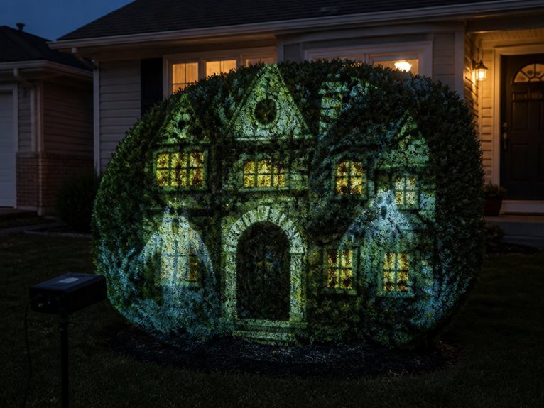 haunted scenes on bushes