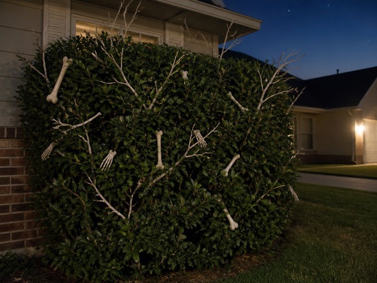 haunting halloween skeletal decor