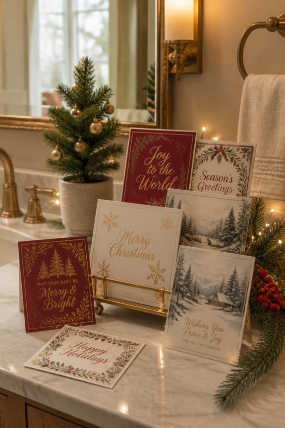 holiday card bathroom d cor