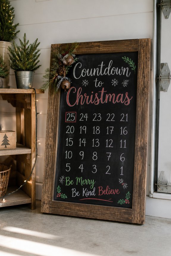 holiday countdown chalkboard messages