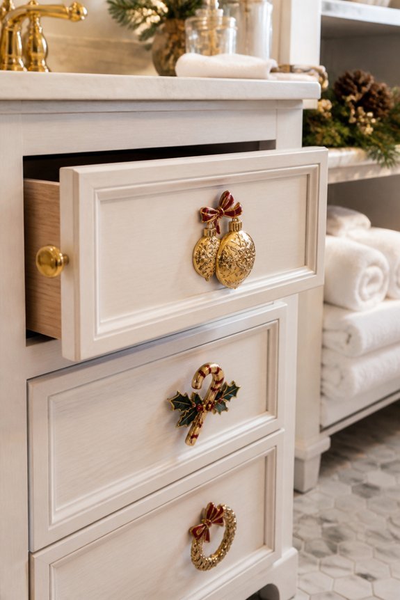 holiday themed drawer pulls