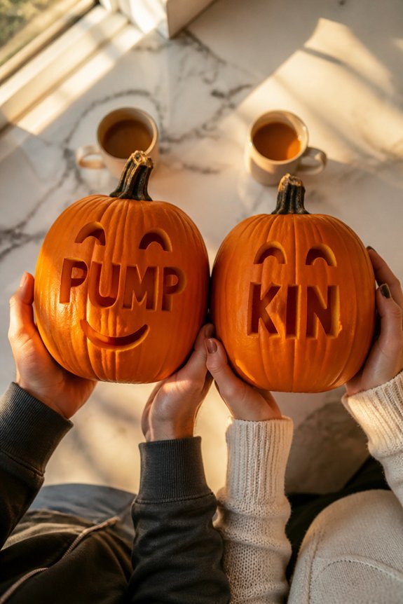 humorous couple carving designs