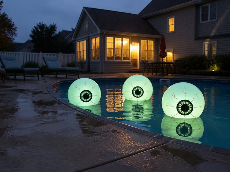 illuminated eerie floating orbs