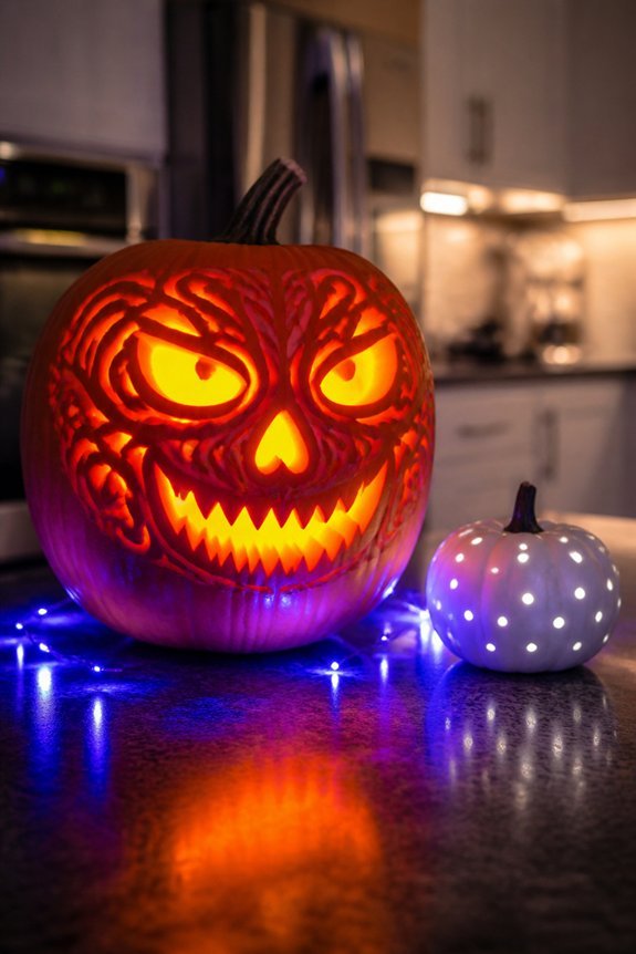 illuminated pumpkin carving effects