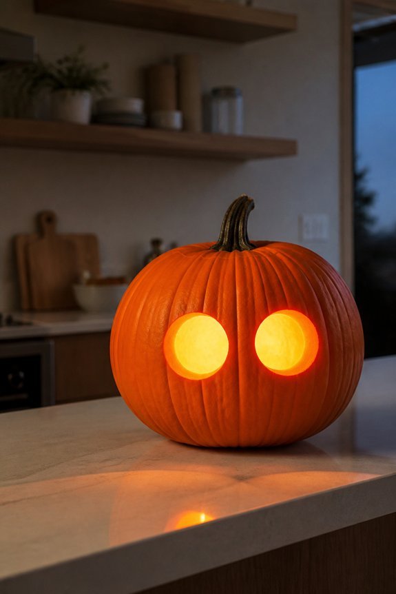 illuminated pumpkin eye designs