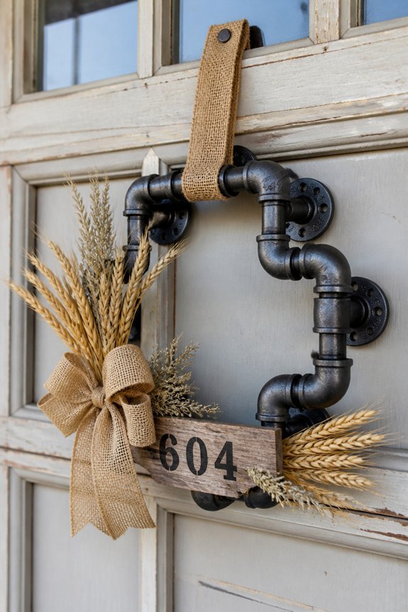 industrial farmhouse holiday wreaths