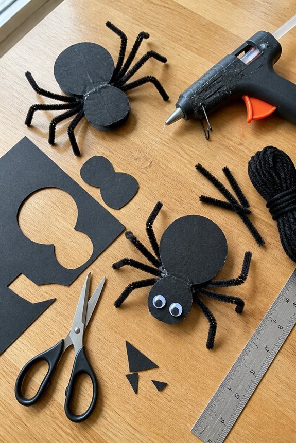inexpensive diy spider crafts