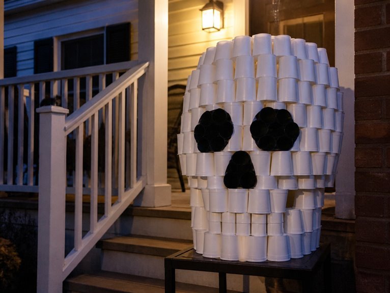 inexpensive halloween skull decoration