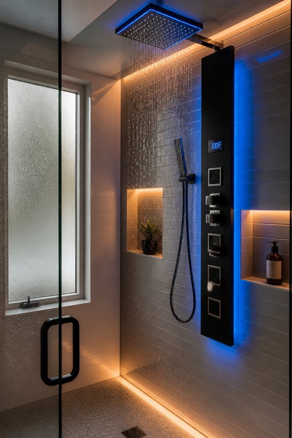 integrated shower led lighting