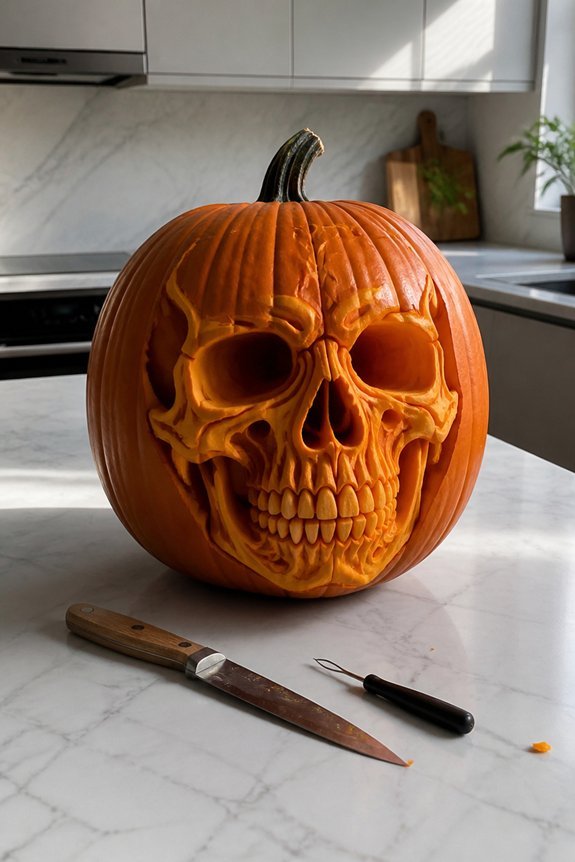 intricate skull carving techniques