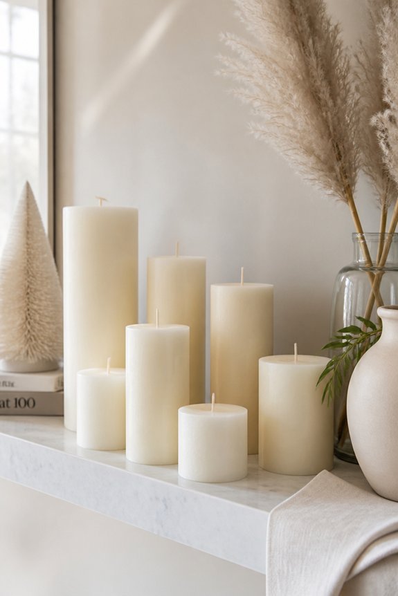 ivory candles for christmas
