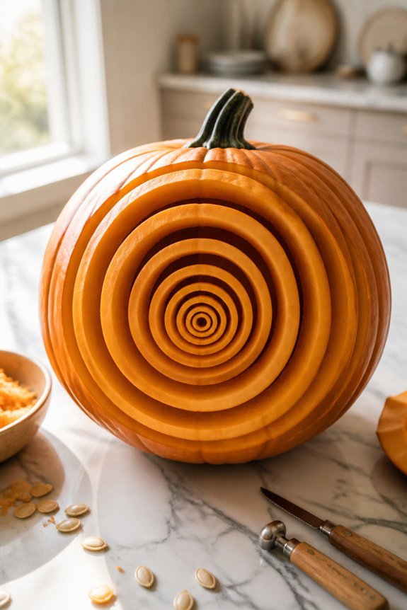 layered nested pumpkin carving