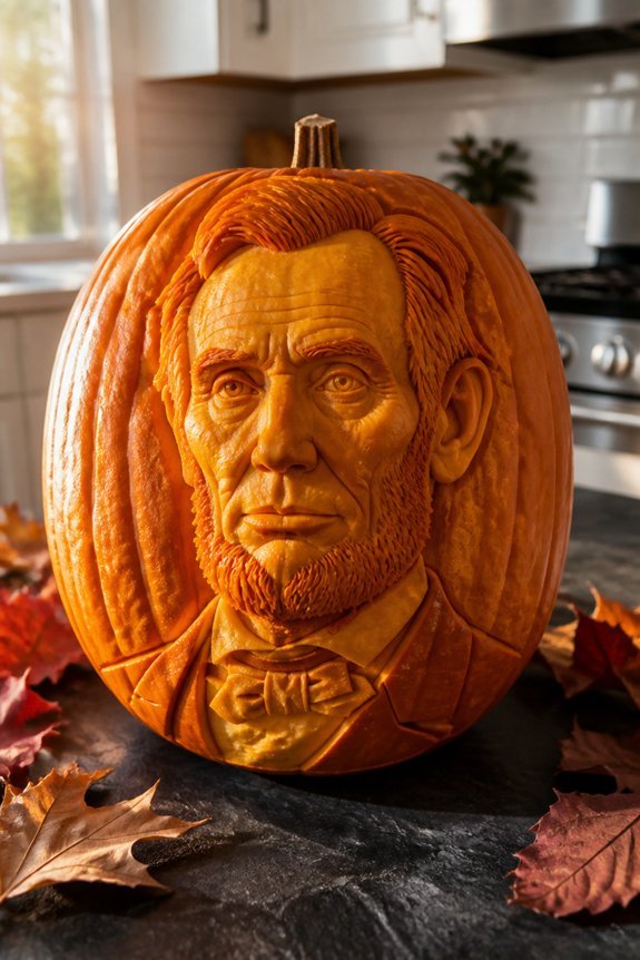 layered pumpkin relief carving