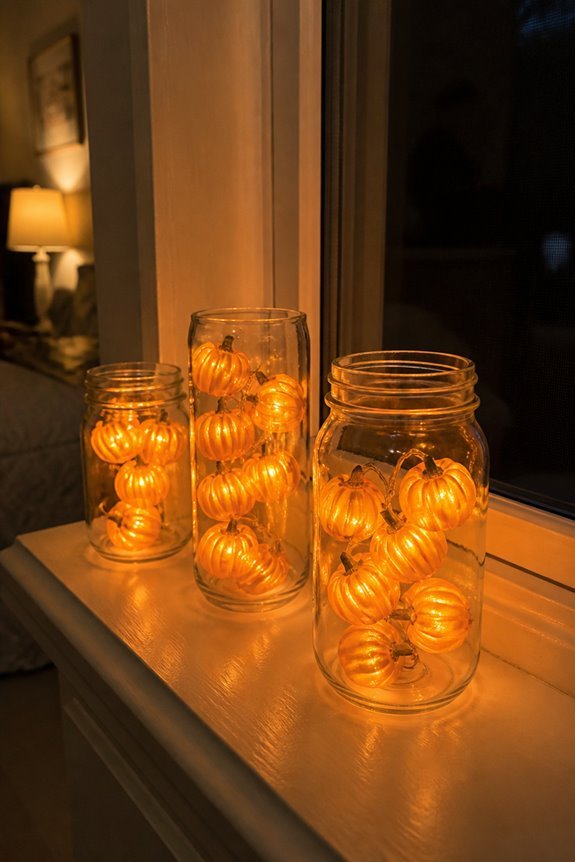 led pumpkin jar lights