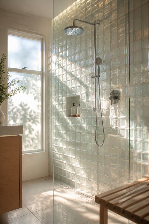 light transmitting glass tiles