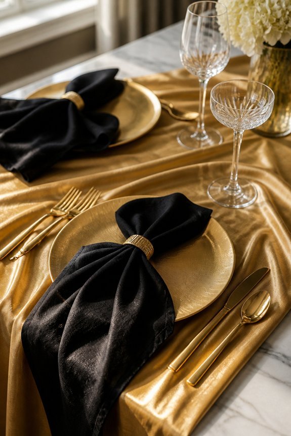 luxurious gold and black