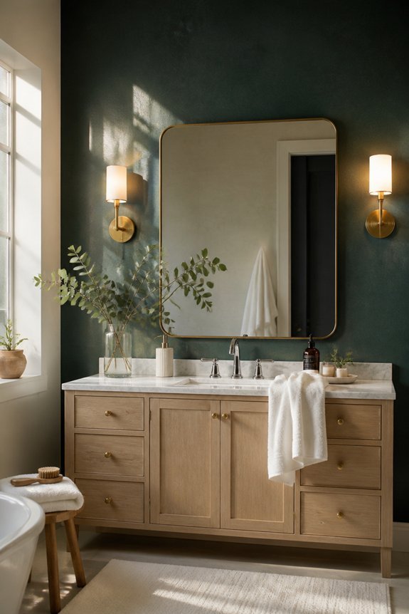 luxurious jewel tone bathroom design