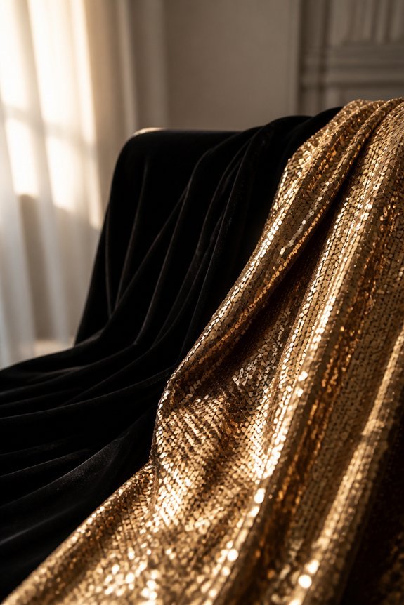 luxurious velvet and sequins