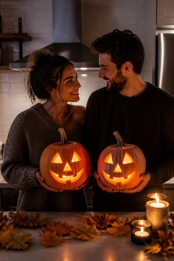 matching pumpkin carving designs