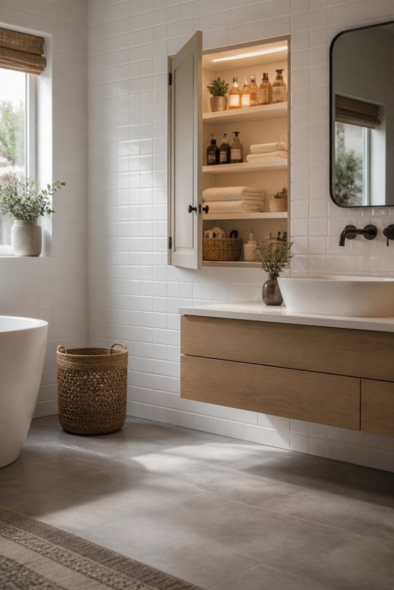 maximize space with recessed storage