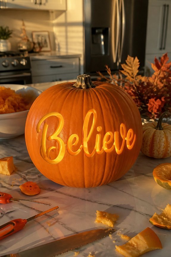 meaningful words on pumpkins