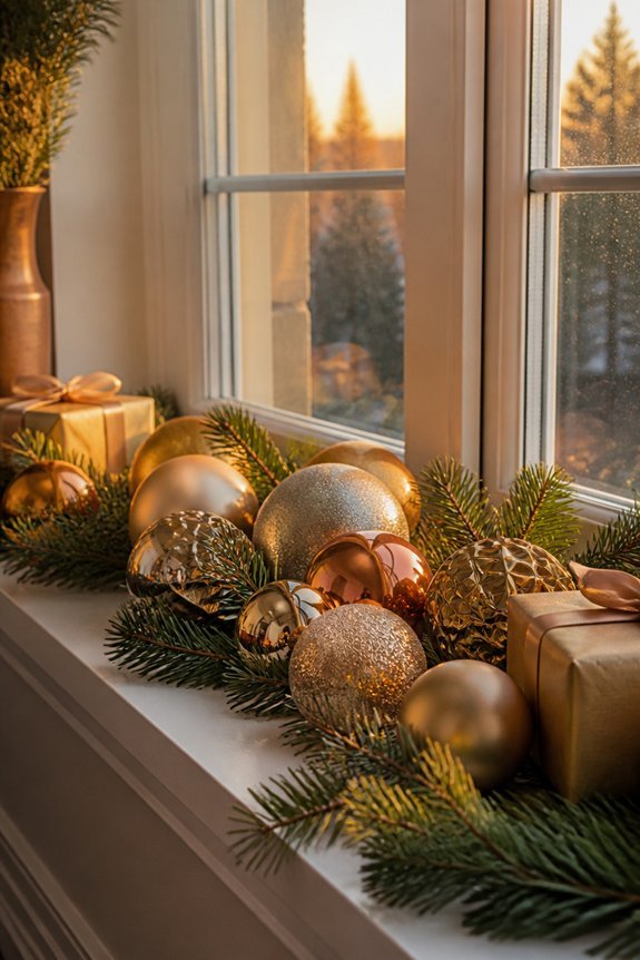 metallic accents enhance displays