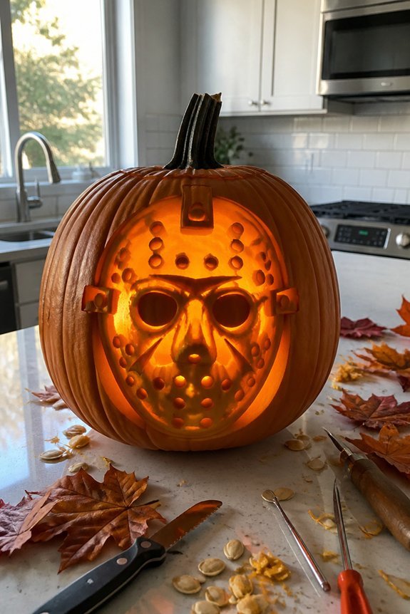 michael myers pumpkin carving