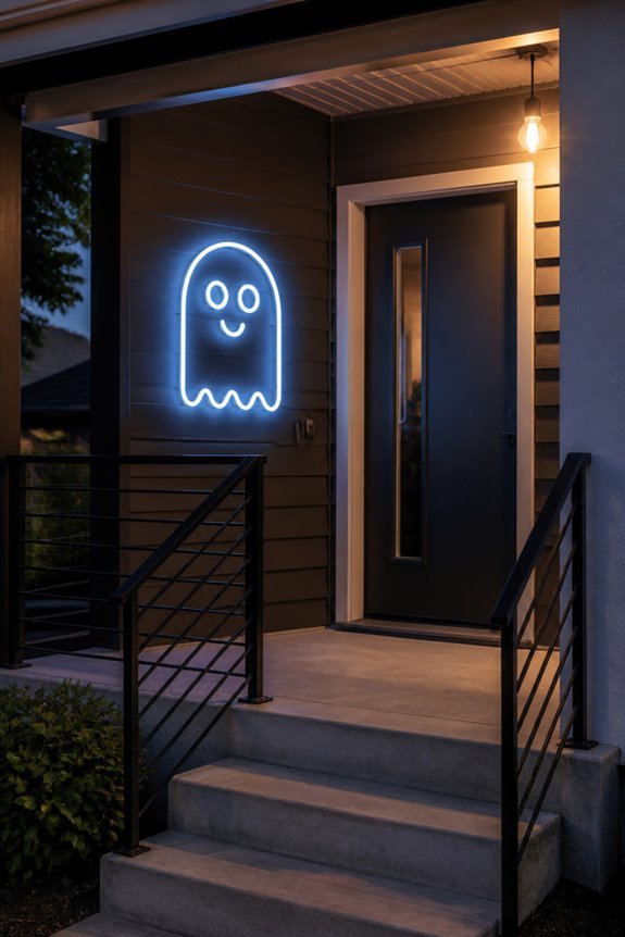 modern neon halloween decorations