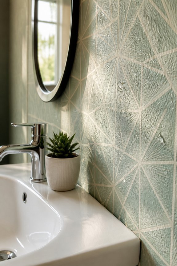 moisture resistant bathroom wallpaper options