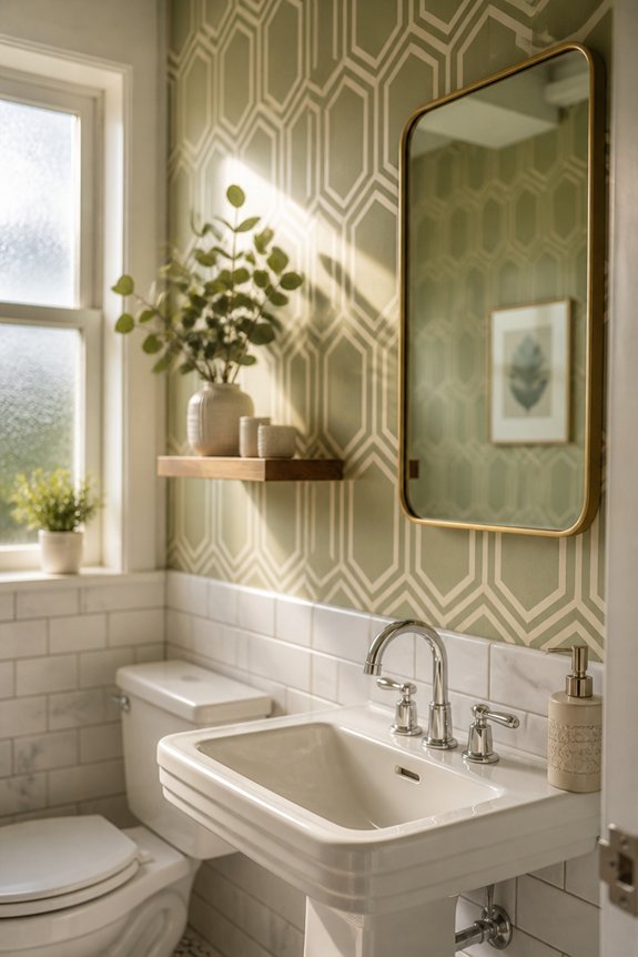 moisture resistant bathroom wallpaper selection