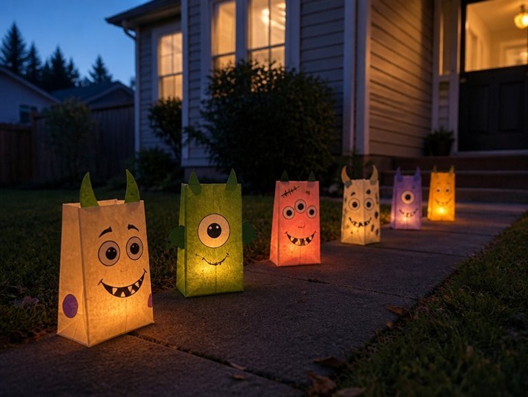 monster face luminaries glow