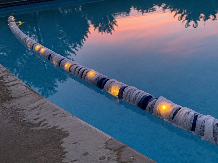mummy themed pool lane dividers