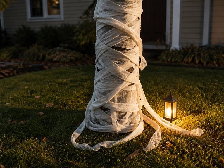 mummy wrappings and fog