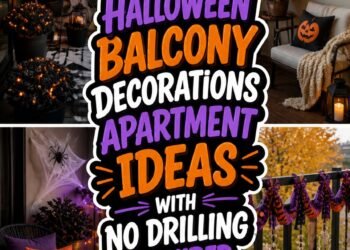 no drill halloween balcony decor