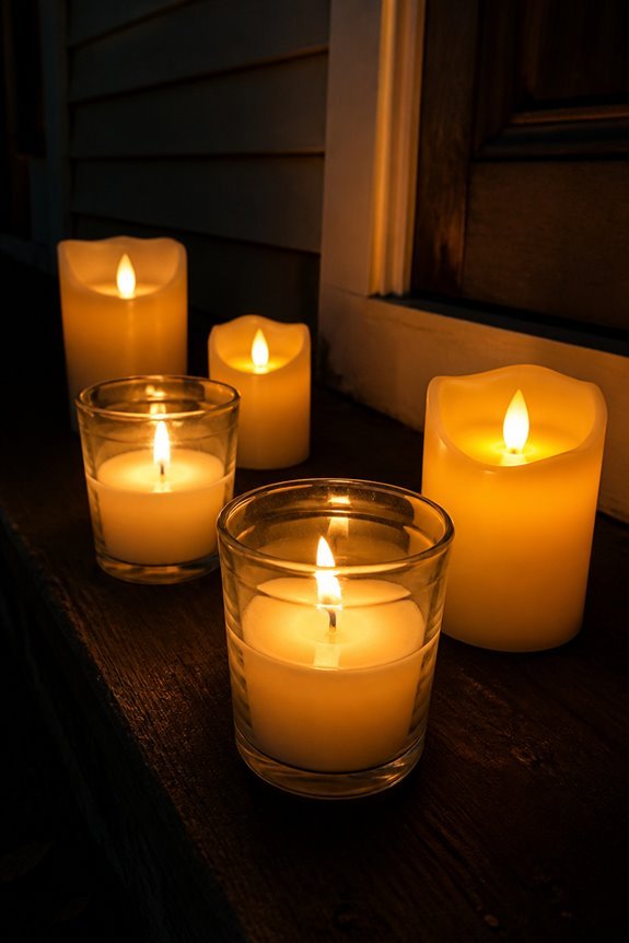 odd numbered candle arrangement