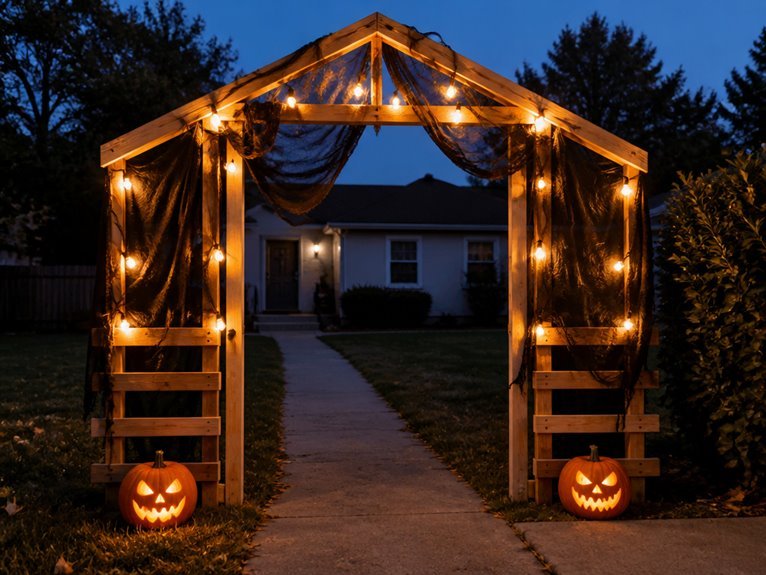 ominous entrance halloween display