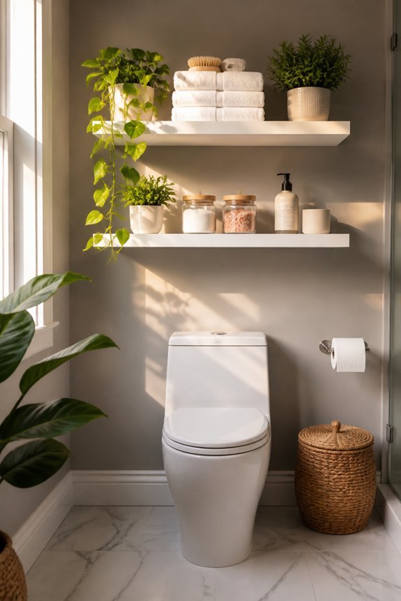 optimize vertical bathroom storage
