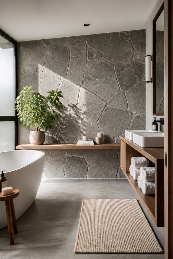 organic elegance in bathrooms