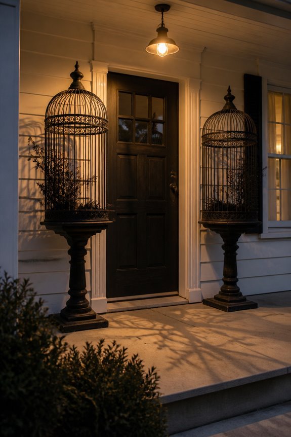 ornate rust finish scrollwork details