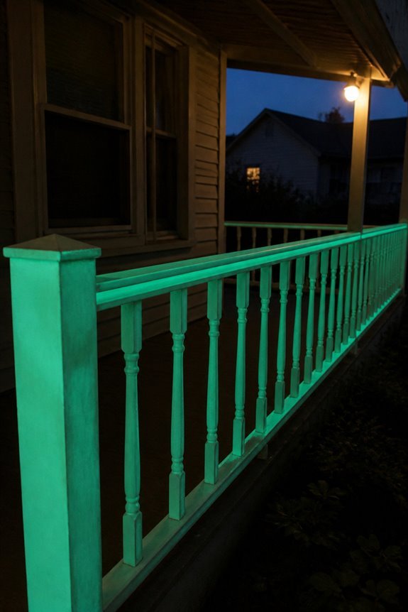 paint brightens nighttime railings