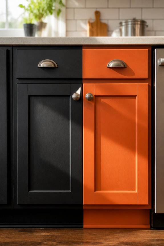 paint upper lower cabinets