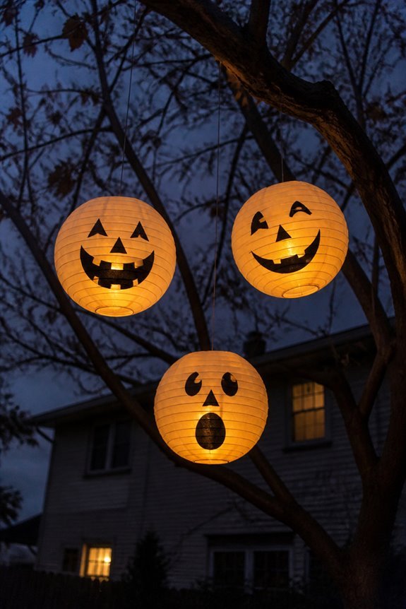 paper lantern jack o lantern ceiling decorations