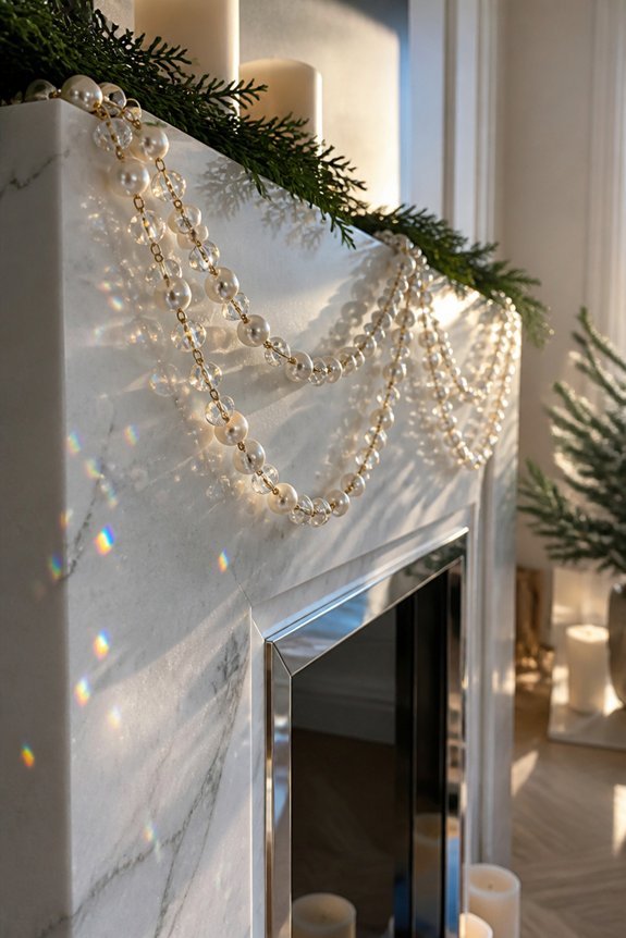 pearl and crystal garlands