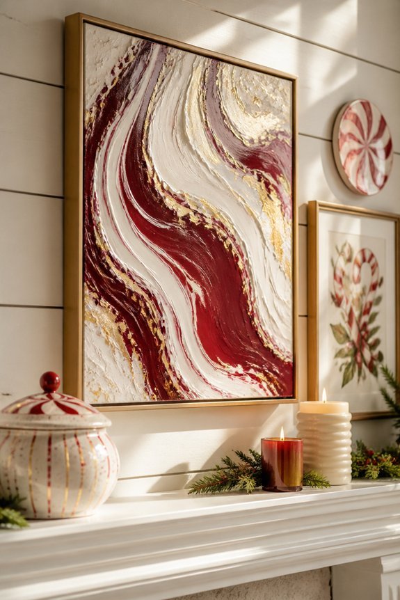 peppermint bark holiday decor