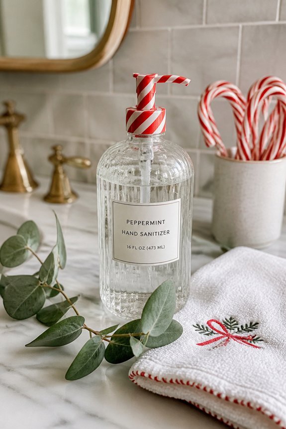 peppermint sanitizer enhances ambiance